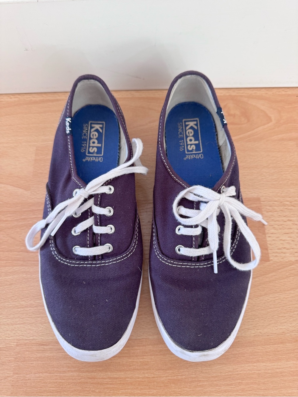 Keds womens Classic Canvas Sneakers in Dark Purple/gray size 7.5